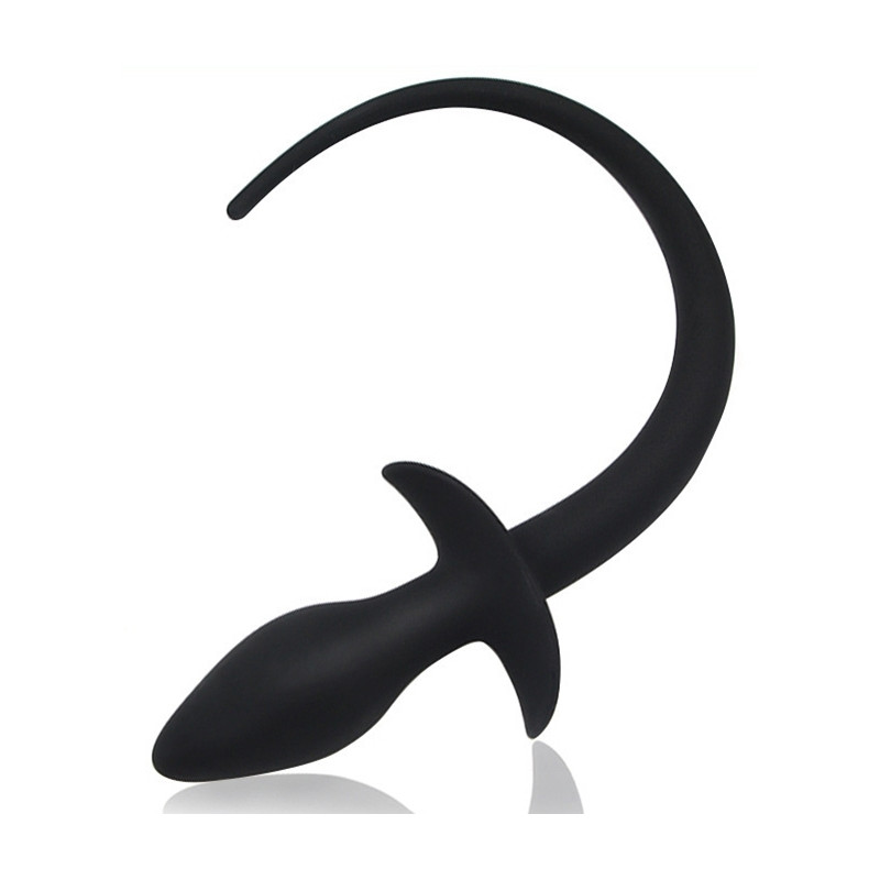 Kinky Puppy Plug Queue de chien silicone 7.5 x 3.1cm Noir